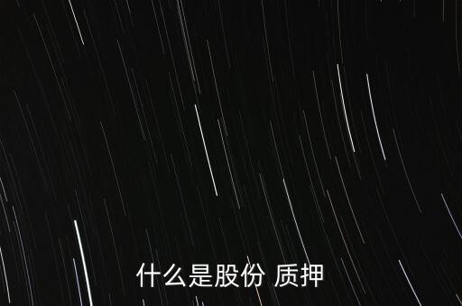 什么是股份 質(zhì)押