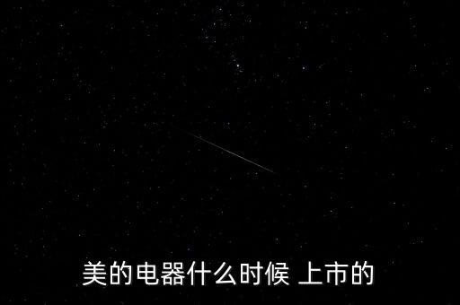 美的電器什么時候 上市的