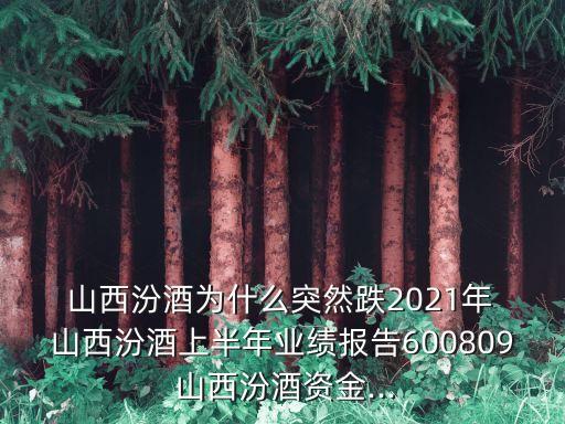  山西汾酒為什么突然跌2021年 山西汾酒上半年業(yè)績(jī)報(bào)告600809 山西汾酒資金...