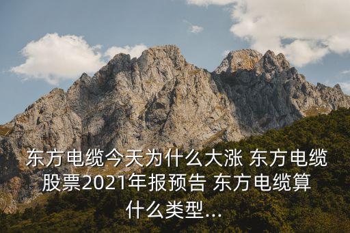  東方電纜今天為什么大漲 東方電纜 股票2021年報(bào)預(yù)告 東方電纜算什么類型...