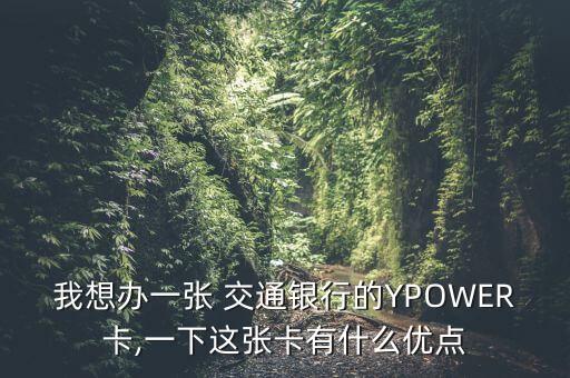 我想辦一張 交通銀行的YPOWER卡,一下這張卡有什么優(yōu)點(diǎn)