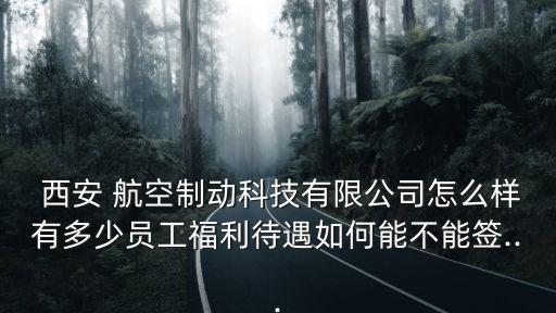  西安 航空制動科技有限公司怎么樣有多少員工福利待遇如何能不能簽...