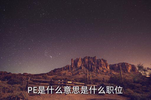 PE是什么意思是什么職位