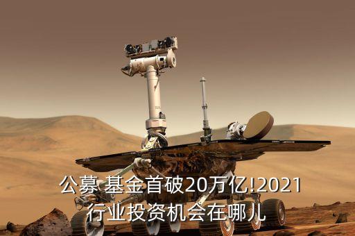  公募 基金首破20萬億!2021行業(yè)投資機會在哪兒