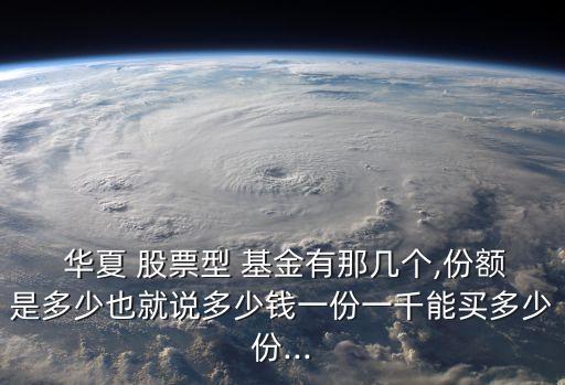  華夏 股票型 基金有那幾個(gè),份額是多少也就說多少錢一份一千能買多少份...