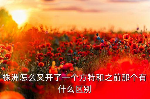 株洲怎么又開了一個(gè)方特和之前那個(gè)有什么區(qū)別