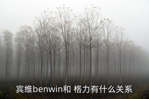 賓維benwin和 格力有什么關系