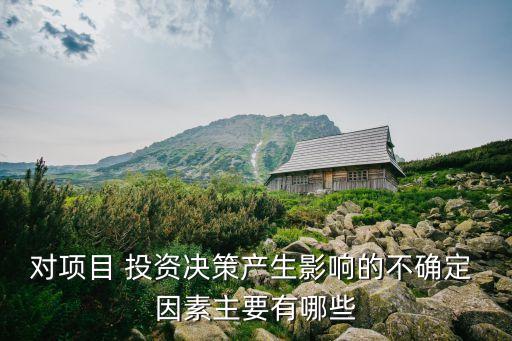 對項目 投資決策產(chǎn)生影響的不確定 因素主要有哪些