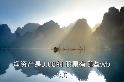 凈資產(chǎn)是3.08的 股票有哪些wb3.0