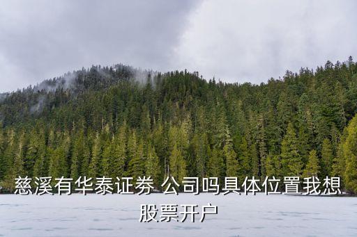 慈溪有華泰證劵 公司嗎具體位置我想股票開(kāi)戶