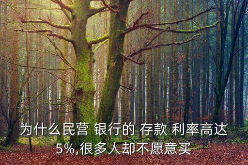 為什么民營(yíng) 銀行的 存款 利率高達(dá)5%,很多人卻不愿意買