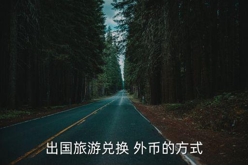 出國旅游兌換 外幣的方式