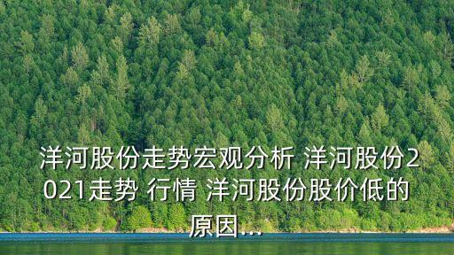  洋河股份走勢(shì)宏觀分析 洋河股份2021走勢(shì) 行情 洋河股份股價(jià)低的原因...