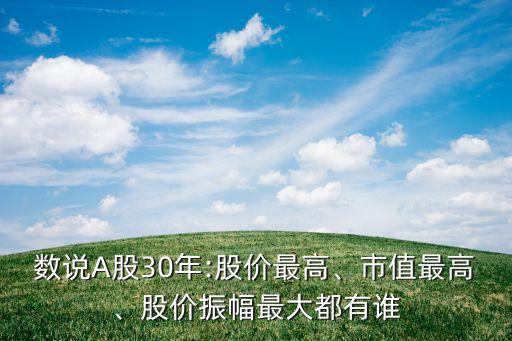 數(shù)說A股30年:股價最高、市值最高、股價振幅最大都有誰